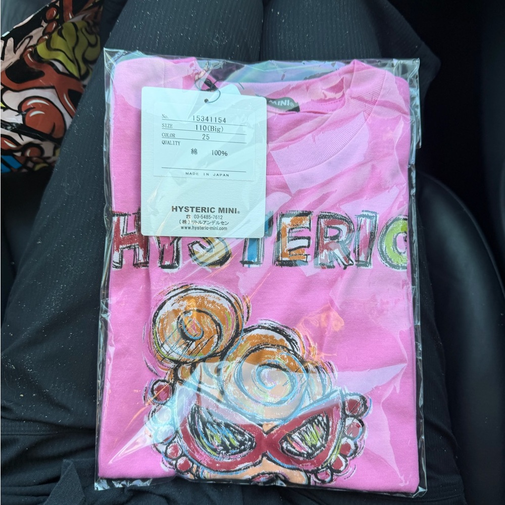 Hysteric Mini Pink Graphic Tee Kids Size 110 (4–5T) NWT Japan